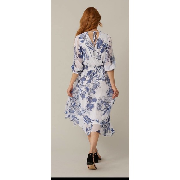 NWT JOSEPH RIBKOFFWrap Front Floral Dress Style 221344Size 12 - Picture 3 of 10